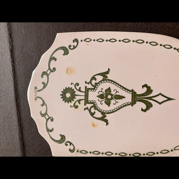 Vintage Pereline hand mirror pink & yellow - Picture 9 of 10